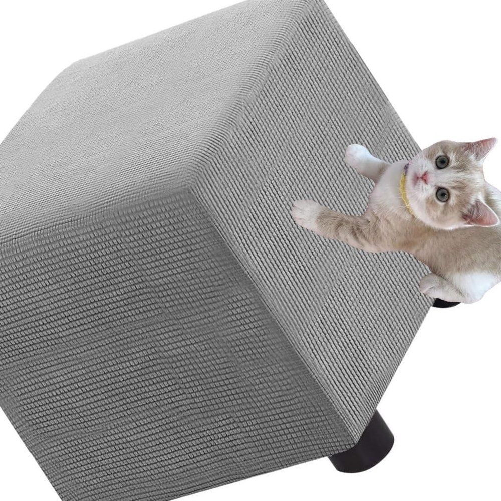 Ottoman Slipcover for Square or Rectangular Footstools, 40x40/50x50/60x60 cm, Stretch Cover, Washable (#5, 40x40 cm)