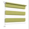 Stylo Day-Night Roller Blind, No-Drill, Universal Mechanism, Easy Installation, Cord-Operated, Semi-Transparent & Room-Darkening, 31 x 150 cm, Lime view 1