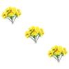 Alipis 3 Pieces, 6 Artificial Cemetery Chrysanthemum Flowers, Lifelike Plastic Stems for Memorial Decoration view 1