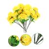 Alipis 3 Pieces, 6 Artificial Cemetery Chrysanthemum Flowers, Lifelike Plastic Stems for Memorial Decoration view 2