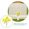 Alipis 3 Pieces, 6 Artificial Cemetery Chrysanthemum Flowers, Lifelike Plastic Stems for Memorial Decoration view 3