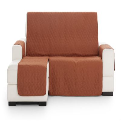 Milica Michelle Padded Reversible Chaise Lounge Sofa Cover, 240 cm, Terracotta