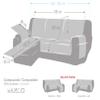 Milica Michelle Padded Reversible Chaise Lounge Sofa Cover, 240 cm, Terracotta view 2
