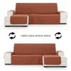 Milica Michelle Padded Reversible Chaise Lounge Sofa Cover, 240 cm, Terracotta view 3