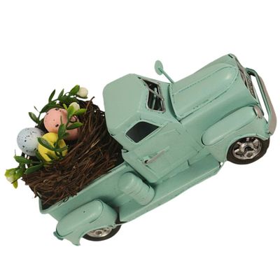 MAGICLULU Vintage Truck with Birdhouse Easter Decoration