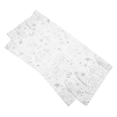 Flower Fairy Paper Tablecloth for Children's Birthday, Rectangular