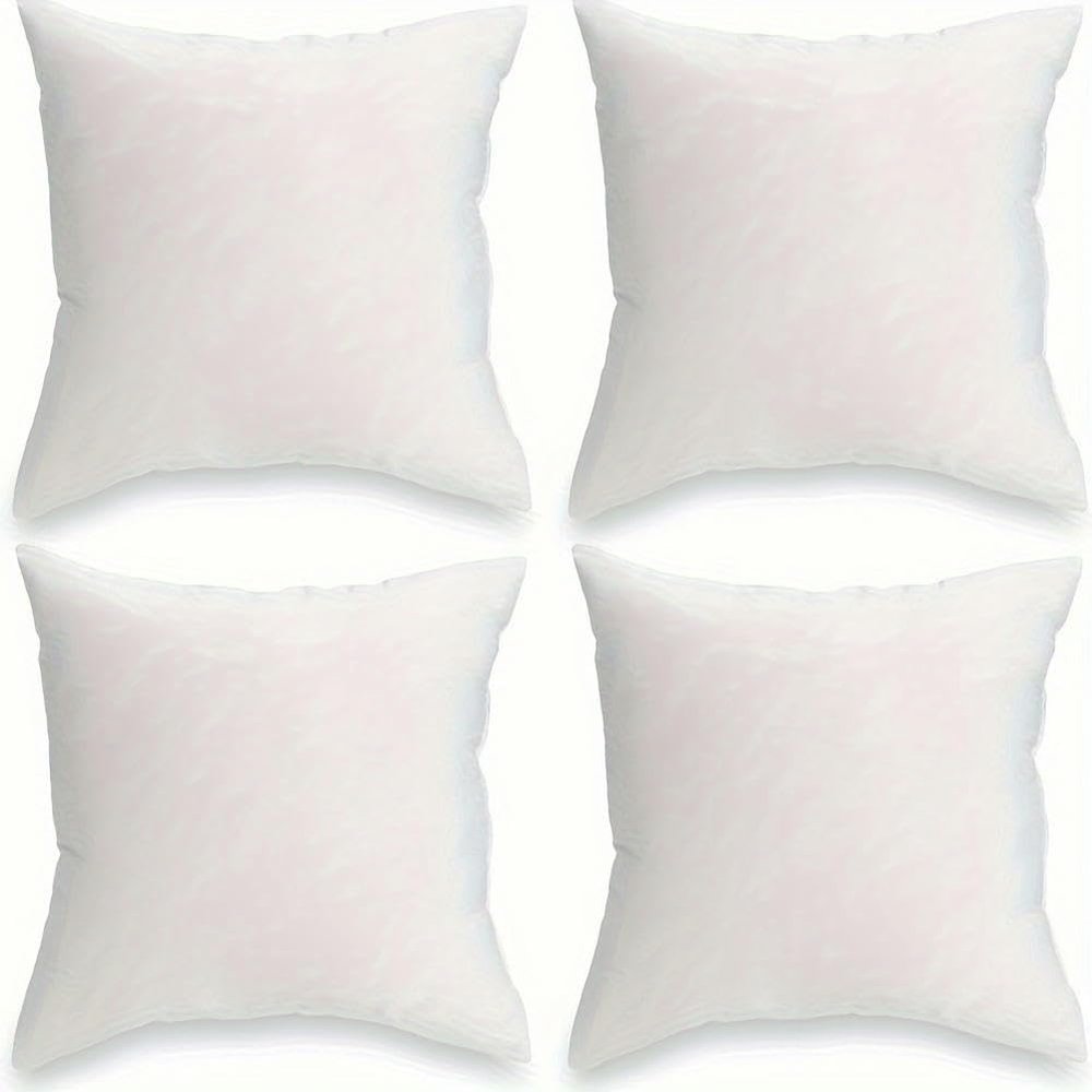 4-Piece Pillow Insert Set, Square Cushion Inserts, 30.48 x 50.8 cm