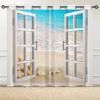 ANHOPE Ocean Beach Starfish Seashell Blackout Thermal Curtains, 2-Piece Set, 90 x 55 in view 3