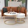 Merax 2-Piece Round Nesting Coffee Table Set view 2