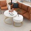 Merax 2-Piece Round Nesting Coffee Table Set view 3