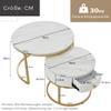 Merax 2-Piece Round Nesting Coffee Table Set view 4