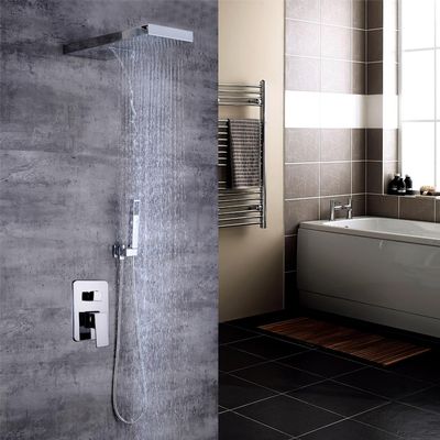 KEESUNG Stainless Steel Concealed Shower System with Rainfall and Hand Shower