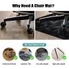 CCTSA 90 x 140 cm Office Chair Mat for Carpet Floors view 4
