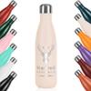 polar-effekt Insulated Stainless Steel Water Bottle, 16.9 oz, Cream, Engraved view 1
