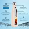polar-effekt Insulated Stainless Steel Water Bottle, 16.9 oz, Cream, Engraved view 3