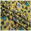 OqcEha Embroidered Damask Satin Jacquard Fabric, Peony Pattern, 145 cm Wide, by the Meter, Red/Yellow view 1