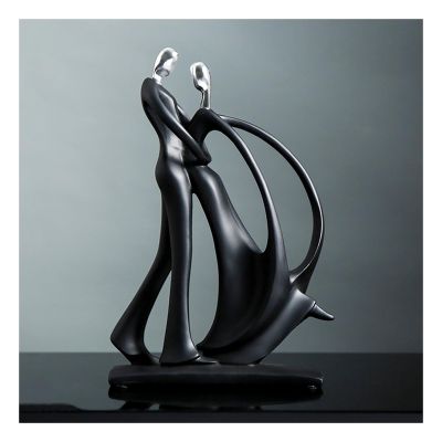 Tauzveok Abstract Dancing Couple Resin Sculpture