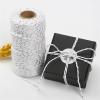 100 m x 2 mm Glitter Cotton Cord, Beige Gold view 4