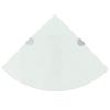 WHOPBXGAD Corner Shelves, Set of 2, White Glass, 35 x 35 cm view 1