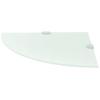 WHOPBXGAD Corner Shelves, Set of 2, White Glass, 35 x 35 cm view 3