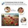 Red Poppy Flowers Puzzle, 1000 Pieces, Finished Size 29.5 x 19.7 in view 4