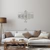 B&D XXL Modern 5-Piece Gel-Texture Canvas Print, 100 x 50 cm view 3