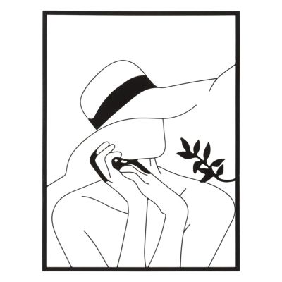 Decor Space Decorative Panel of a Woman with an Iron Hat, Style B