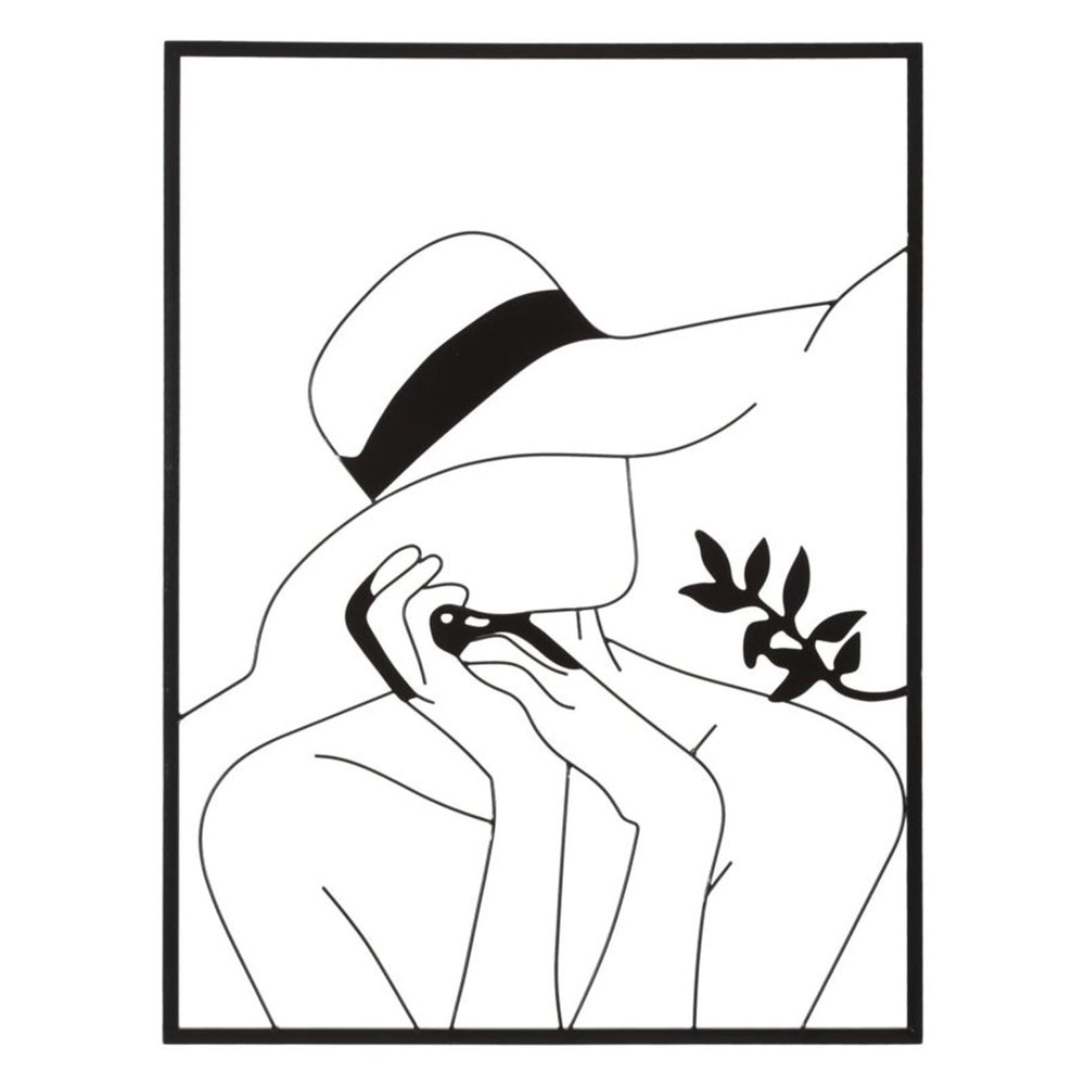 Decor Space Decorative Panel of a Woman with an Iron Hat, Style B