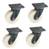 Swivel, Brake, and Rigid Casters, Stainless Steel, Quiet and Smooth-Rolling, 2, 3, 4, and 5 in, for Indoor and Outdoor Use view 1