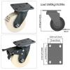 Swivel, Brake, and Rigid Casters, Stainless Steel, Quiet and Smooth-Rolling, 2, 3, 4, and 5 in, for Indoor and Outdoor Use view 2