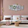 B&D XXL – Modern 5-Piece Gel-Texture Canvas Wall Art, 200 x 100 cm view 4