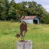 Sosoport Rusty Metal Cat Statues, 2-Piece Set for Garden and Fence view 4