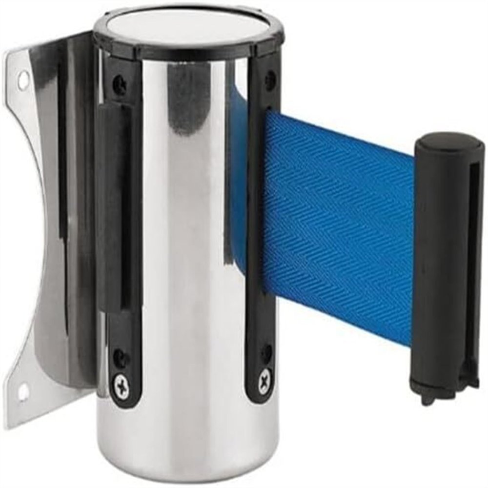 MOOWI Wall-Mounted Retractable Belt Barrier, 2 m/3 m/5 m, Red, 2 m
