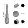 Magnetic Hex Socket, 8 mm, 65 mm, 1/4 in. Hex Shank, CR-V Steel, 2-Pack view 2