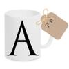 Manufaktur Liebevoll Personalized Mug with A–Z Letter (Black Letter) view 1