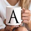 Manufaktur Liebevoll Personalized Mug with A–Z Letter (Black Letter) view 2