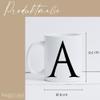Manufaktur Liebevoll Personalized Mug with A–Z Letter (Black Letter) view 4