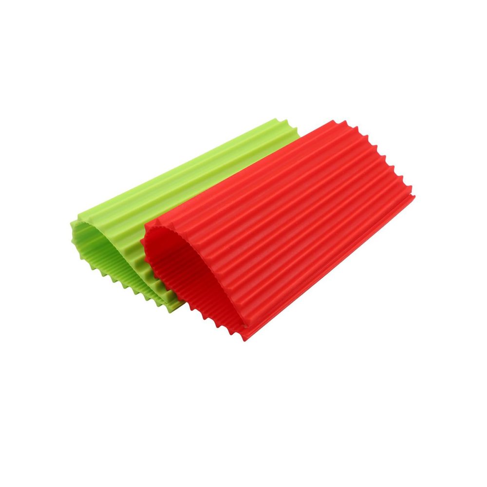 GUEDKIKL 2-Pack Silicone Sushi Rolling Mats, Nonstick, Reusable, Green/Red
