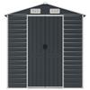 KOIECETA Metal Garden Shed with Sloped Roof and Handles, Anthracite, 191 x 980 x 198 cm view 4