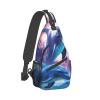 BTCOWZRV Galaxy Dolphins Sling Backpack, Adjustable Crossbody Chest Bag, Black, One Size view 2