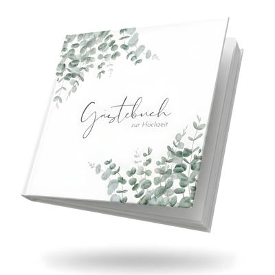 MAVANTO Wedding Guest Book with Blank Pages – Eucalyptus