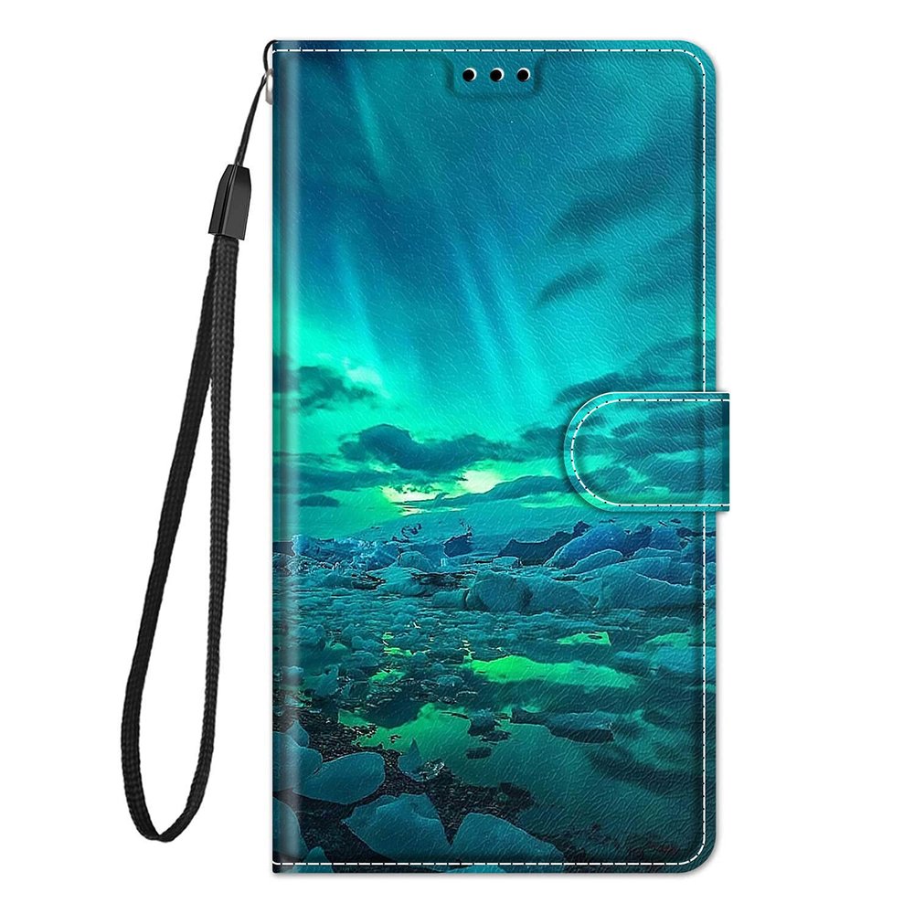 Guxira Leather Flip Case for Samsung Galaxy A25 5G, Patterned 360° Protective Cover with Card Slots, Light