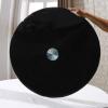 GLFNB 88 cm Round Tempered Glass Dining Table Lazy Susan, Black view 4