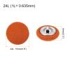 QUARKZMAN 20-Pack 15mm Round Plush-Covered Metal Shank Buttons, Orange view 2