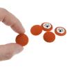 QUARKZMAN 20-Pack 15mm Round Plush-Covered Metal Shank Buttons, Orange view 4