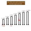 Industrial Wrought-Iron Handrail, Black, Side-Mounted U-Brackets, 90 cm / 3 ft, 1 Piece view 3