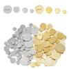DICOSMETIC 160-Piece Round Stainless Steel Charms, 4 Sizes, Gold-Tone, 1.4 mm Hole view 1