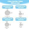 DICOSMETIC 160-Piece Round Stainless Steel Charms, 4 Sizes, Gold-Tone, 1.4 mm Hole view 2