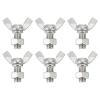 QUARKZMAN 6-Pack M8-1.25 x 16 mm Metric Wing Screws with 6 Nuts, 304 Stainless Steel view 1