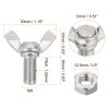 QUARKZMAN 6-Pack M8-1.25 x 16 mm Metric Wing Screws with 6 Nuts, 304 Stainless Steel view 2